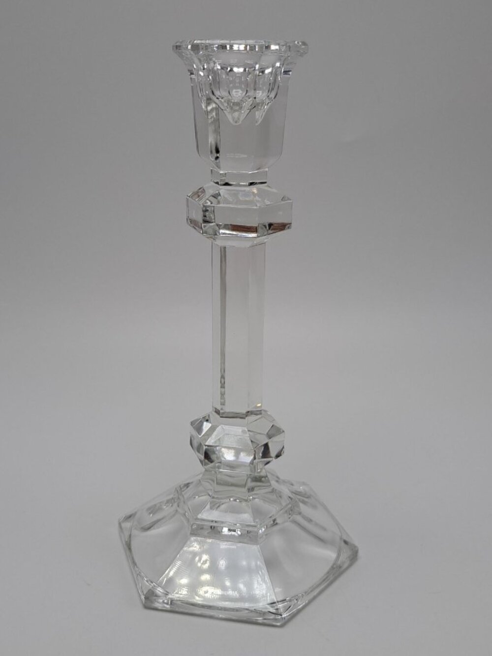 Godinger Glass Candlestick Holder Elegant Home Decor Collectible